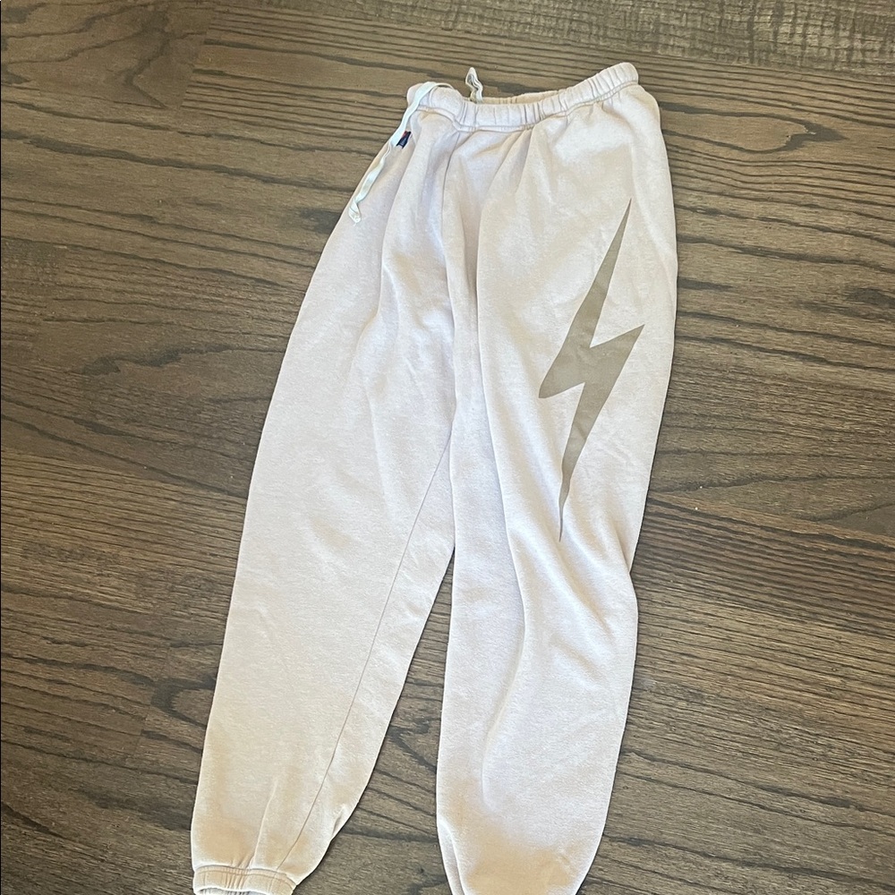 Aviator Nation Neutral-Tone Bottoms Lot of 4 - White, Beige, Gray, Blue - Picture 3 of 5